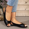 thumbnail image 6 of Xdegoge Casual Shoes for Women Slip On Peep Toe Classic Minimalist Smooth Vamp Design Soft Dressy Office Work Daily Comfortable Summer Walking Flats, 6 of 9
