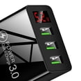 thumbnail image 3 of Pantalla digital 3USB Carga rápida rápido Enchufe de carga Adaptador de corriente USB Cabezal de carga portátil para carga de viaje Negro Hugo Carga rápida, 3 of 5