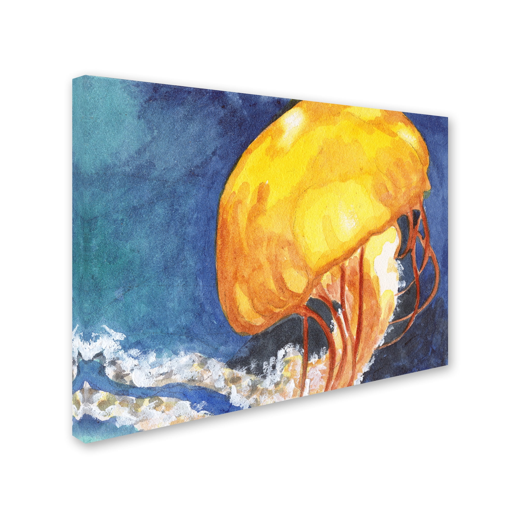 Trademark Fine Art "Jelly Fish II" Canvas Art by Jennifer Redstreake