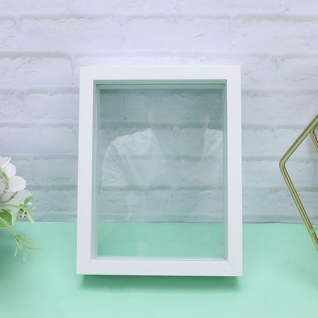 WHAMVOX Plantes Décorent Cadres Photo Verre Blanc Protection Photo Famille 1 Ensemble