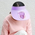 thumbnail image 3 of facefd Summer Solar Fan Hat Summer Outdoor hat For Outdoor UV Protection Purple, 3 of 9