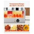 thumbnail image 3 of Commercial Soup Warmer Station - 2x6.34Qt Pots - Electric Food Warmer for Buffet - Adjustable Temp 86-185°F - Stainless Steel, 3 of 9