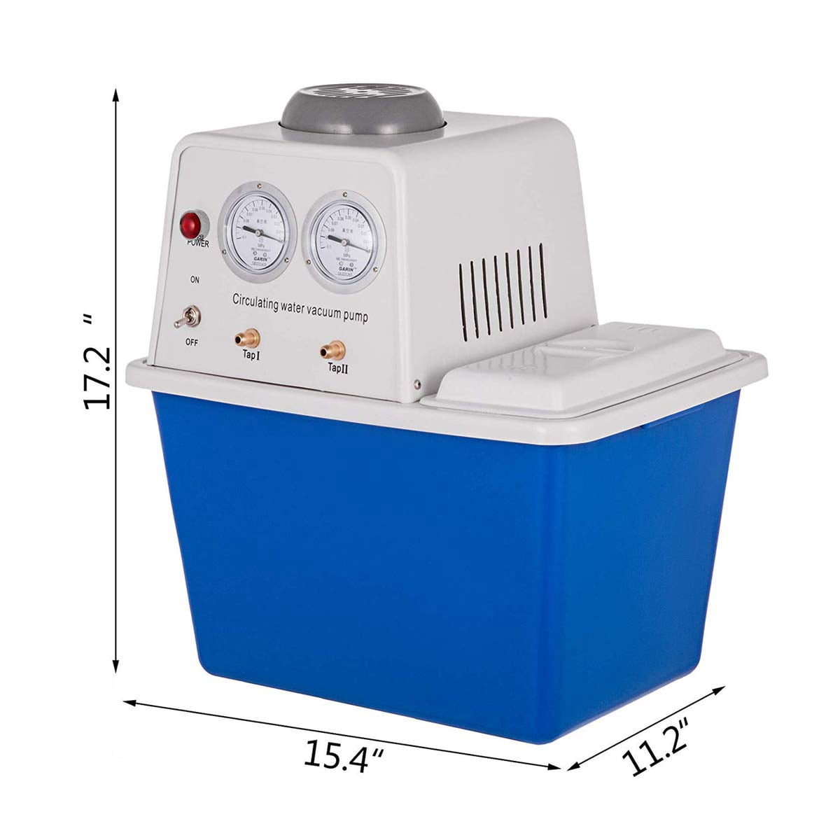 PreAsion 15L Circulating Water Vacuum Pump Water Jet Aspirator Anti-Corrosion Lab Instruments 2 Off-Gas Taps 110V 60L/min