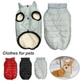 thumbnail image 2 of Solid Color Waterproof Pet Jacket Soft Texture Lint Dog Vest Coat Outfit - Keep Your Pet Warm and Dry, 2 of 8