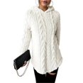 thumbnail image 1 of Sudadera con Capucha de Jacquard de Larga en Color Liso para Mujer, Chaqueta Ajustada con Cordón de Felpa. XXL, 1 of 8