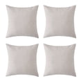 thumbnail image 1 of Fundas de almohada en blanco, funda de cojín con aspecto de lino sintético, fundas de almohada decorativas para sofá, 18.0 x 18.0 in, color crema, juego de 4, sin relleno de almohada, 1 of 5
