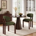 thumbnail image 6 of AFO Upholstered Dining Chairs Set of 4, Solid Wood Dining Room Chairs with Ergonomic Padded Backrest, Modern Chenille Side Chair for Kitchen, Dining Room & Café, Green, 6 of 11