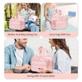 thumbnail image 7 of Soda Candy Travel Toiletry Bag Lightweight Large Wide Open Travel Bag for Women Puffy Cosmetic Makeup Bag Organizer with Handle for Accessories, Essentials, Toiletries, Pink, 7 of 7