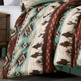 thumbnail image 5 of Chezmoi Collection Dune 7-Piece Southwestern Cowboys Comforter Set, Multicolor Teal Brown Beige Tan Red Printed Washed Microfiber Bedding, Oversized King, 5 of 9