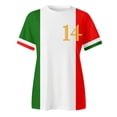 thumbnail image 4 of felwors Elegant Casual Italian Flag Cotton T-Shirt for Women Girl's Summer Sun Beach L (Green, XXL), 4 of 4