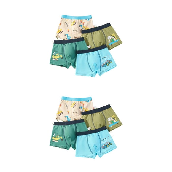 Qarigey 4 Uds. Boxers de algodón cómodos para niños, ropa interior transpirable y para niños, bragas, calzoncillos de dibujos animados, Type2 NO2