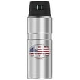 thumbnail image 2 of Superman USA American Flag Shield Logo, THERMOS STAINLESS KING Stainless Steel Drink Bottle, Vacuum insulated & Double Wall, 24oz, 2 of 7
