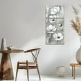 thumbnail image 2 of JANS.NO1 3 Pieces Poppy Wall Art Gray and White Floral Canvas Prints White Poppy Flower Picture Rustic Vintage Painting for Hallway Office Bathroom Decor (Black, (16.00" x 24.00" x 3PCS)), 2 of 7