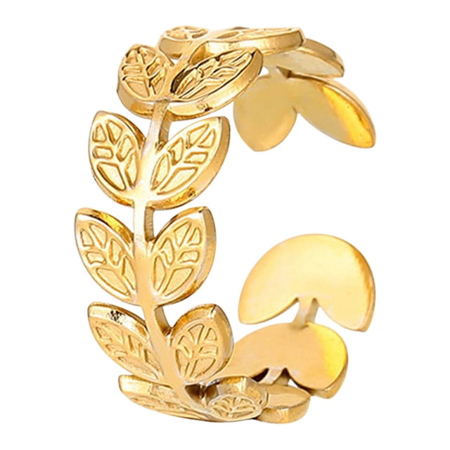 Fiudx Joyería de Hoja de Oreja de Trigo, Accesorio de Compromiso Minimalista, Diseño Ajustable, Regalo Único para Ella, Aniversario de Bodas o San Valentín, Un Gesto Considerado para Mujeres.