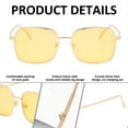 thumbnail image 3 of Korean Fashion's Trendy Vintage Style Metalsculpted Retro Square Sunglasses, 3 of 5