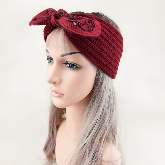 TELOLY Headbands for Women,Yarn Womens Headbands,Gym Accessories for Women,Black