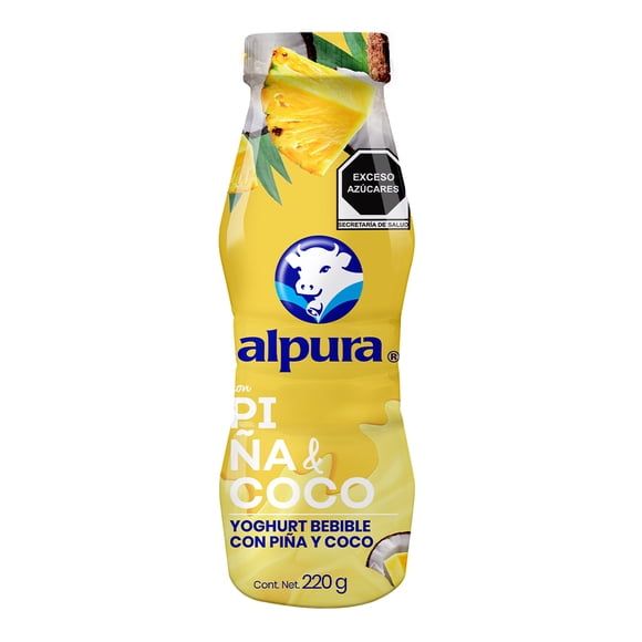 Yoghurt bebible Alpura piña y coco 220 g