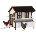 thumbnail image 1 of PawHut 47" Chicken Coop Wooden Chicken House Rabbit Hutch with Nesting Box, 1 of 10