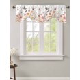 thumbnail image 2 of Tie Up Valance Curtain for Kitchen,Retro Watercolor Floral Butterfly Rod Pocket Short Curtains Adjustable Tie-Up Shade Valances,Spring Ombre Flower Leaf Window Treatment for Bathroom Living Room, 2 of 8