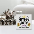 thumbnail image 7 of Zomyto 5"x5" Summer Loving Wood Box Sign Desk Decor Summer Vacation Wood Block Sign Decor for Home Cabin Beach House Shelf Wall, 7 of 7