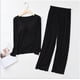 thumbnail image 1 of Ropa de dormir de Modal para el hogar, Pijamas de mujer para conjunto de dos piezas, Pijamas de manga larga, traje femenino para mujer, M-XXL grande de otoño, 1 of 5