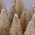 thumbnail image 5 of Save! 12Pcs Mini Christmas Tree Desktop Christmas Tree Model Snow Sisal Trees with Wood Base, 5 of 9