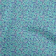 thumbnail image 1 of oneOone Cotton Jersey Aqua Blue Fabric Floral Dress Material Fabric Print Fabric By The Yard 58 Inch Wide, 1 of 5