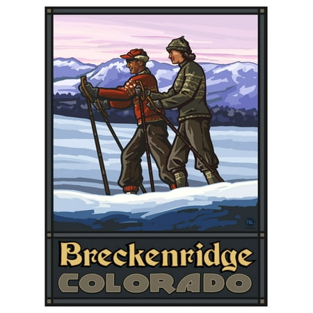 Breckenridge Colorado Cross Country Skiers Travel Art Print Poster by Paul A. Lanquist (9