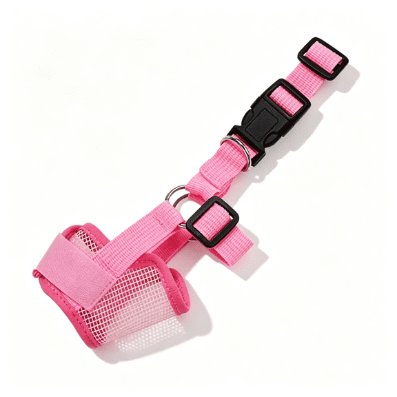 GASTROPOD Dog Muzzle, Anti-Bite Muzzle for Small Dog, Breathable Pet Muzzle, Pink, Dog Muzzle for Small Dogs