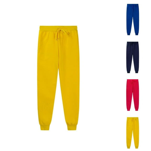 Girls Pants Kids Unisex Soft Brushed Fleece Casual Pull On Jogger Sweatpants with Pockets for Boys or Girls