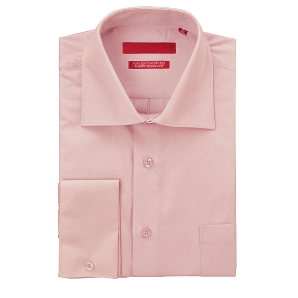 pink spread collar dress shirt