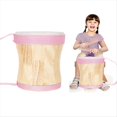 thumbnail image 2 of de Madera para Educación Temprana y Percusión Infantil, Juego de Batería Djembe de Madera (Rosa), 2 of 5