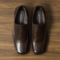 thumbnail image 2 of Mocasines de Vestir para Hombre Bruno Marc Talla 8.5 Marrón Oscuro, 2 of 9