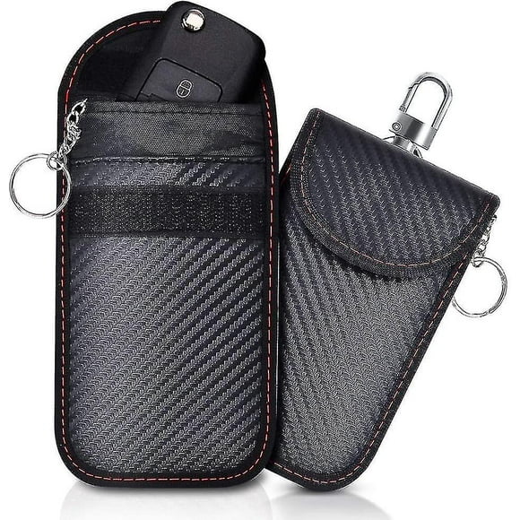 Set Of 2 Mini Portable Car Key Case, Car Key Pouch, Keyless Car Key Locking Case