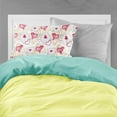 thumbnail image 2 of Watercolor Love Letters Fabric Standard Pillowcase, 2 of 2