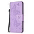 thumbnail image 3 of Wallet Case for iPhone 15, Butterflies Pattern Luxury PU Leather Card Slots Holder Magnetic Flip Folio Cover with Kickstand Soft Silicone Shockproof Protective Case, Violet, 3 of 8