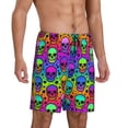 thumbnail image 6 of Mens Pajama Shorts, halloween star skull Sleep Shorts Men Pajama Bottoms Lounge PJ Shorts with Pockets, 6 of 6
