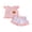 Pink, variant on RUINIXCW Toddler Baby Girl Halloween Outfit Little Baby Girls Summer Fall Clothes Ghost Pumpkin Embroidered Flying Sleeve Ruffled Hem Shirt Tops and Plaid Shorts 2 Piece Set