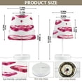 thumbnail image 2 of Bedside Table Lamp, Fully Dimmable Lamp with USB Interface Cable for Bedroom Living Room, Office, Dorm Red Heart-shaped Diamonds, 2 of 8