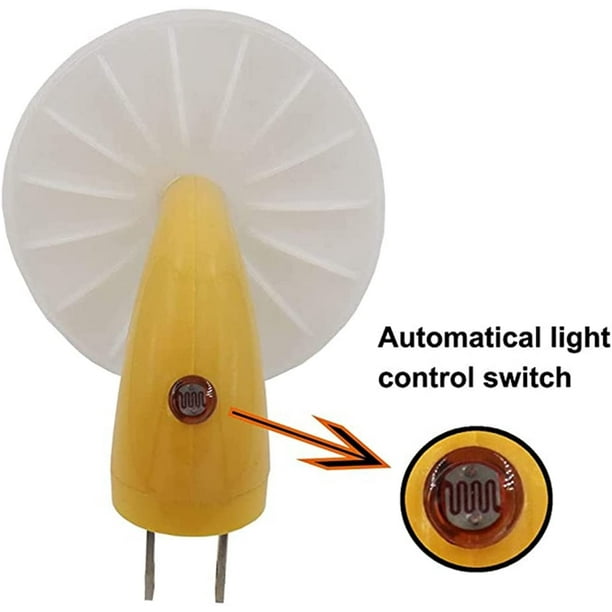 Veilleuse LED plug in lampe champignon couleur changeante magique