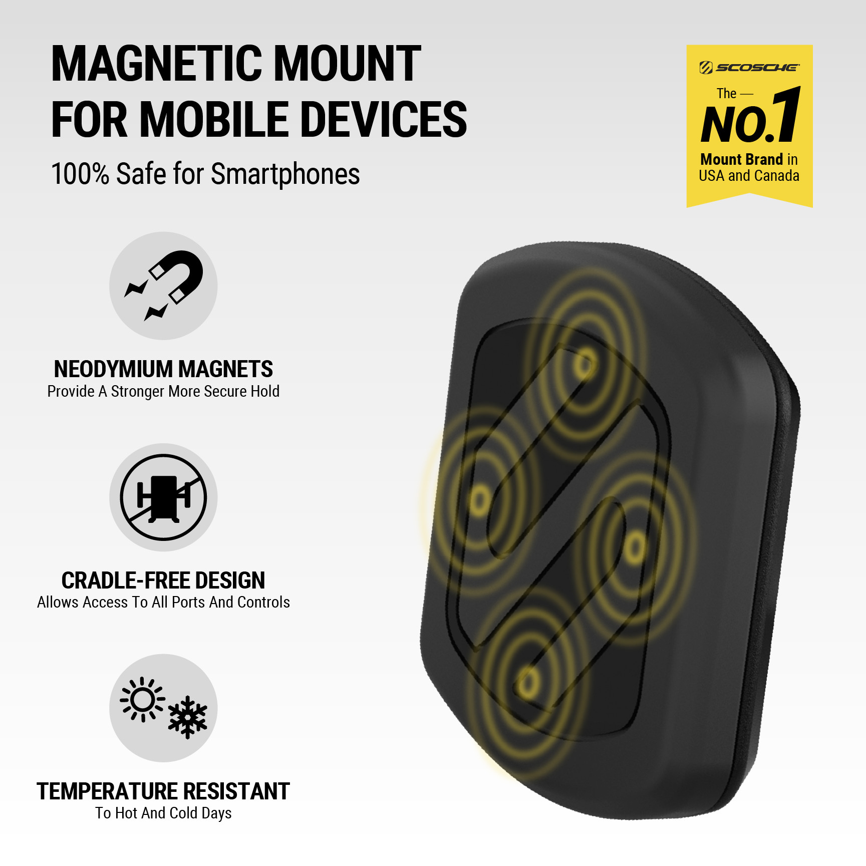 Scosche MagicMount Universal 360° Magnetic Dash Phone Mount photo 2