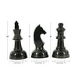 thumbnail image 4 of 9", 9", 10"H Dark Gray Aluminum Metal Chess Sculpture with Knight, Queen and King, by CosmoLiving by Cosmopolitan (3 Count), 4 of 15