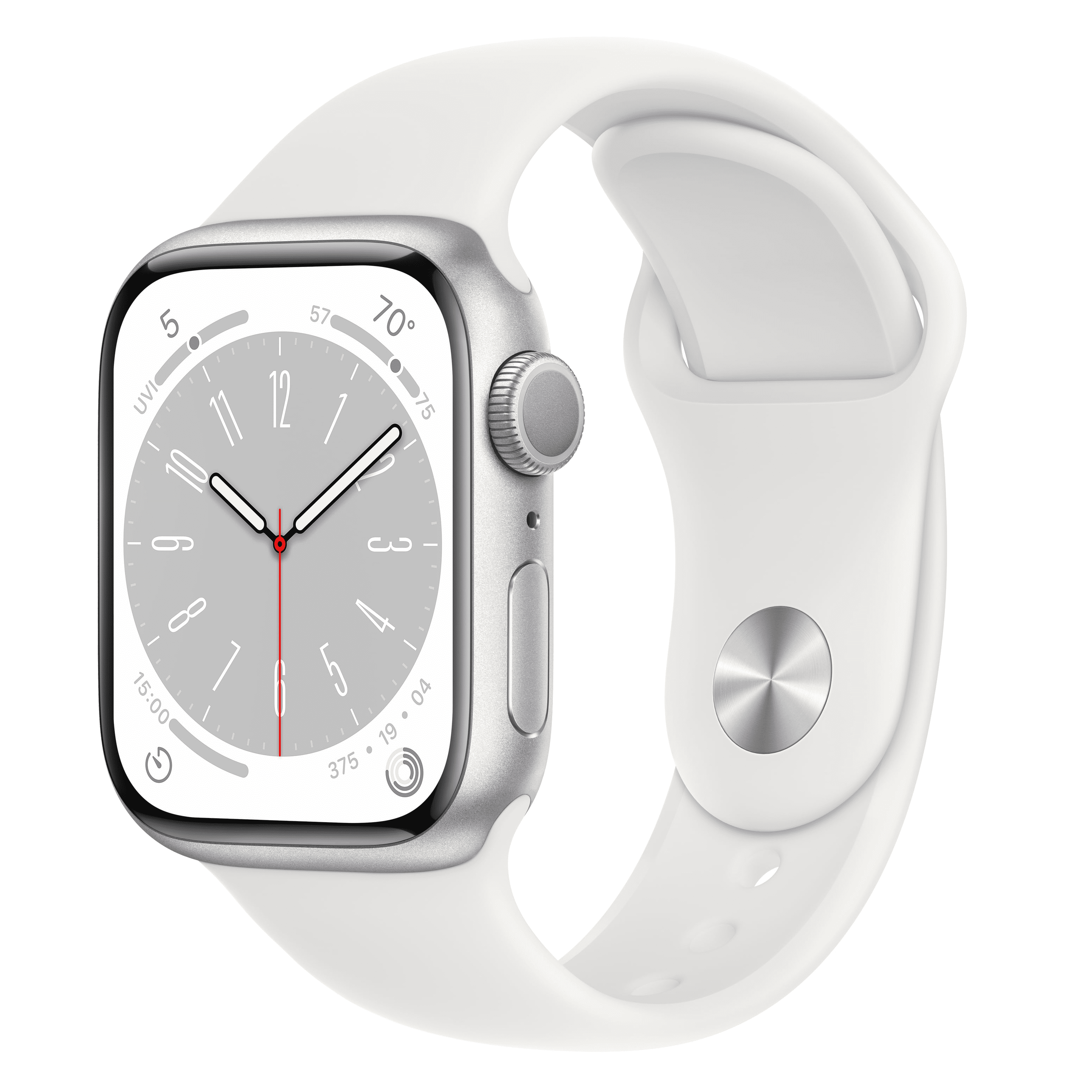 Apple Watch Series 8 GPS 41mm Silver Aluminum Case with White 