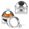 thumbnail image 1 of QinaQin Ensemble de Réchauds de Buffet à Dessus Roulé de 6 Pintes, Réchaud Rond avec Couvercle Visible, Comprend des Plateaux pour Aliments et Eau, en Acier Inoxydable, Convient aux Fêtes, Banquets et Autres Services de Traiteur, 1 of 6