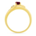 thumbnail image 5 of 10k Yellow Gold Oval Rhodolite Garnet And Diamond Ring, 5 of 6