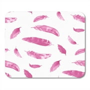 SIDONKU Quill Watercolor Flying Feather in Romantic Purple and Pink Colors on Vintage Mousepad Mouse Pad Mouse Mat 9x10 inch