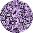 thumbnail image 1 of Ahgly Company Indoor Round Patterned Purple Iris Purple Area Rugs, 8' Round, 1 of 6