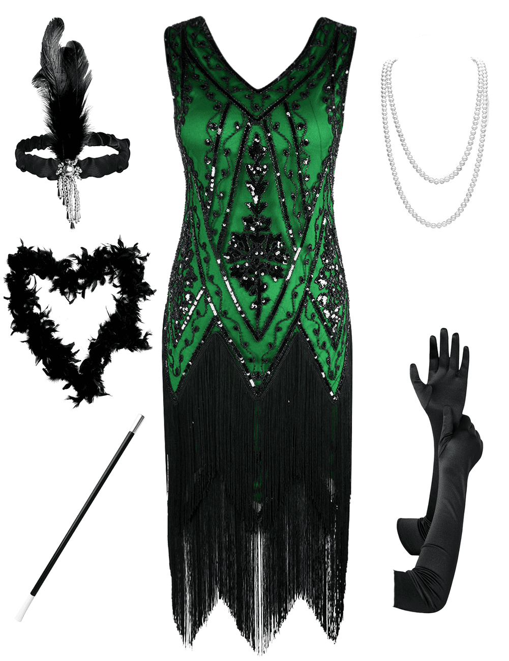 roaring 20s fringe dress