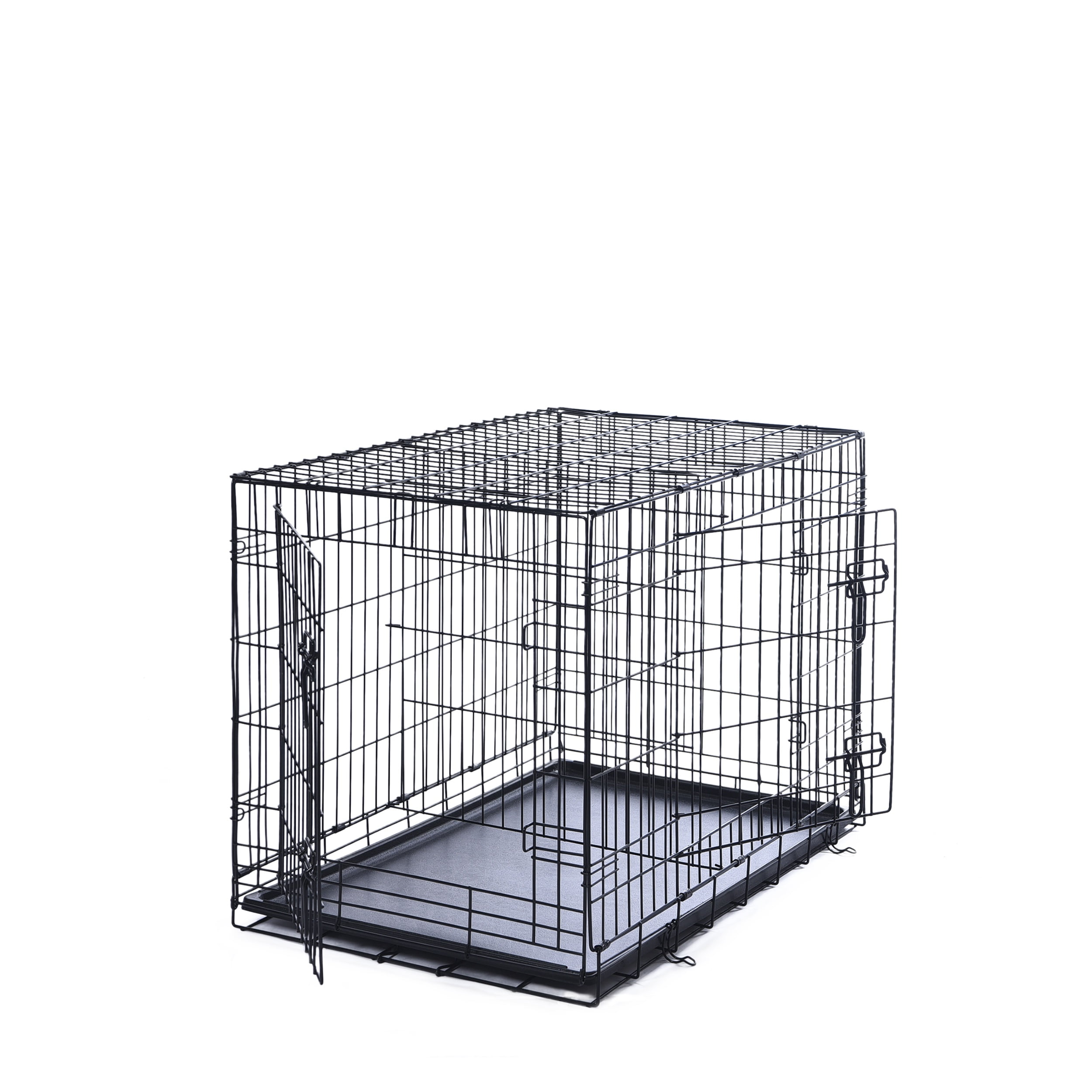 Max & Marlow Double-Door Dog Crate, Foldable Metal Wire Kennel, Portable, Tray and Divider Included, 22" x 13" x 15.50"