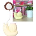 thumbnail image 2 of Lámpara de escritorio LED con soporte para bolígrafo, caracol de dibujos animados, lámpara de mesa multifunción, cargador USB, bonita lámpara de escritorio de cuello de cisne para estudiantes, niños, Feliz Sencillez, 2 of 5